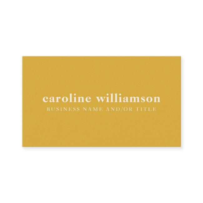 Elegant Modern Minimalist Mustard Yellow Custom