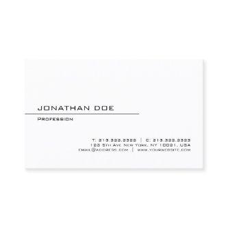 Elegant Modern Minimalist White Plain Professional