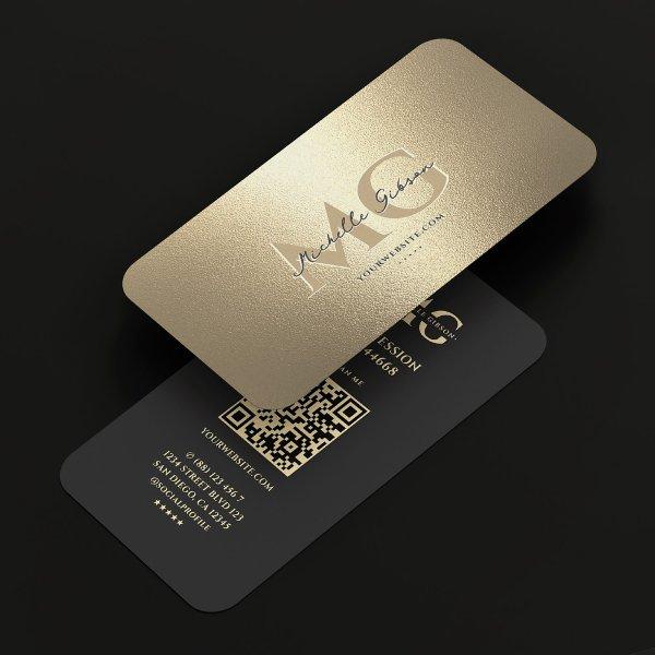Elegant Modern Monogram Professional Faux Gold
