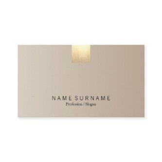 Elegant Modern Pastel Beige Gradient Gold Accent
