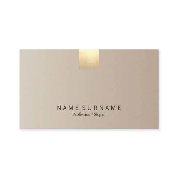 Elegant Modern Pastel Beige Gradient Gold Accent