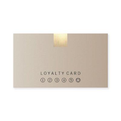 Elegant Modern Pastel Beige Gradient Gold Loyalty