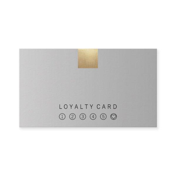 Elegant Modern Pastel Grey Gradient Gold Loyalty