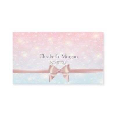 Elegant Modern Pink Ribbon Bow,Glitter Bokeh