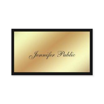 Elegant Modern Professional Black Gold Plain