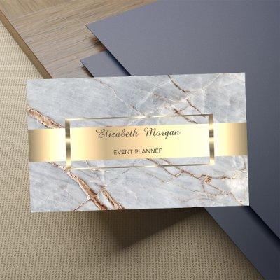 Elegant Modern  Professional Gold Stripe Marble