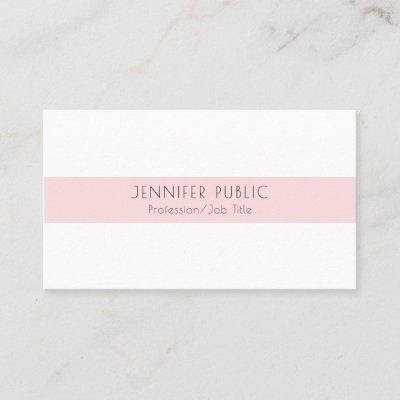 Elegant Modern Professional Pink Simple Plain