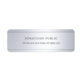 Elegant Modern Professional Silver Return Address Label
