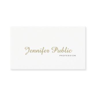 Elegant Modern Professional White Gold Plain