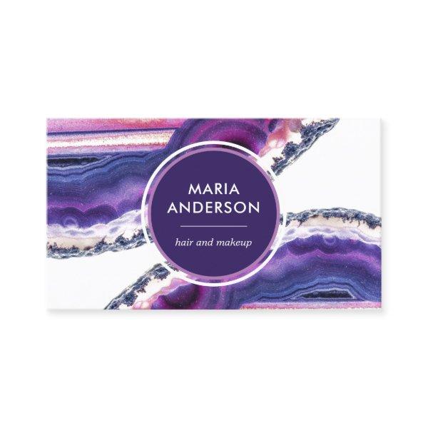 Elegant Modern Purple Agate Geode Gemstone