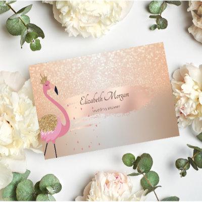 Elegant Modern, Rose Gold Brush Stroke,Flamingo