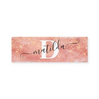 Elegant modern rose gold glitter makeup artist mini