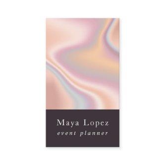 Elegant modern rose gold holographic event planner