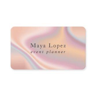 Elegant modern rose gold holographic event planner
