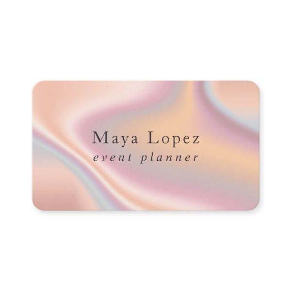 Elegant modern rose gold holographic event planner