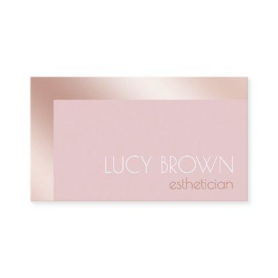 Elegant modern rose gold & pink esthetician