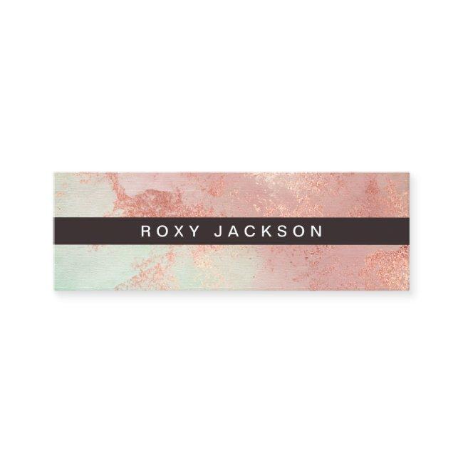 Elegant modern rose gold watercolor makeup artist mini