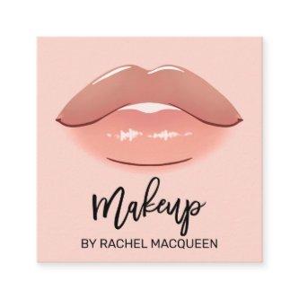 Elegant Modern Rose Pink Lips Makeup Artist Square Square