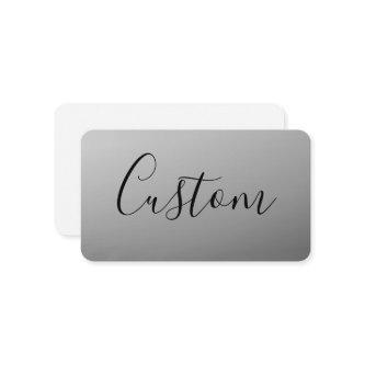 Elegant Modern Script Editable Black Text Writing Enclosure Card