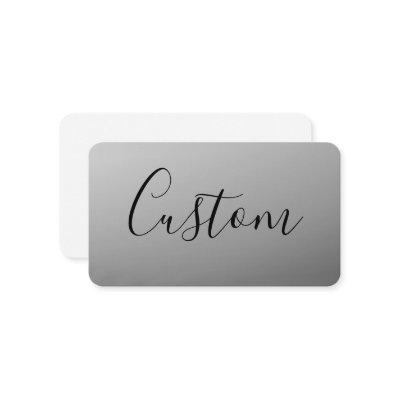 Elegant Modern Script Editable Black Text Writing Enclosure Card