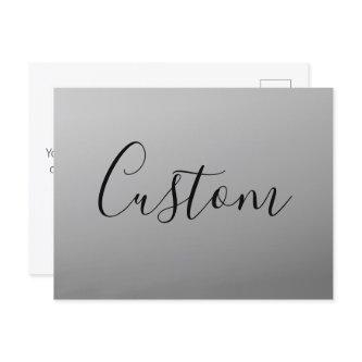 Elegant Modern Script Editable Black Text Writing Postcard