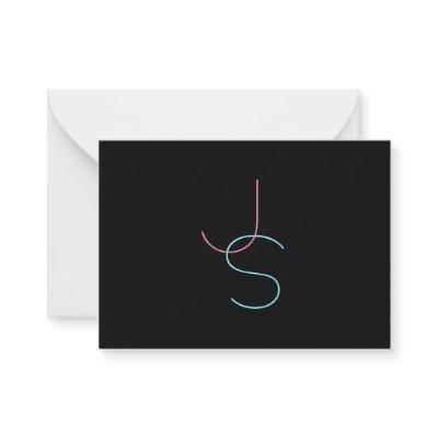 Elegant Modern Script Editable Text Writing Note Card
