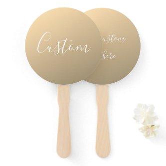 Elegant Modern Script Monogram or Word | Golden Hand Fan