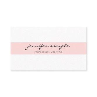 Elegant Modern Simple Cursive Script Pink White