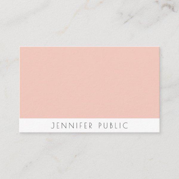 Elegant Modern Simple Template Blush Pink White
