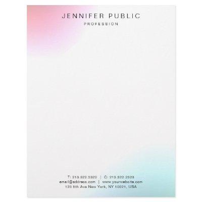 Elegant Modern Simple Trendy Colorful Template Letterhead