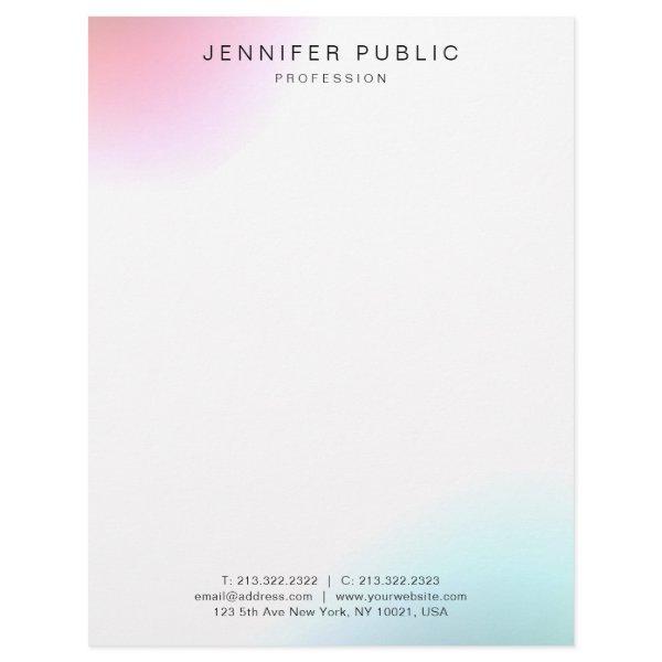Elegant Modern Simple Trendy Colorful Template Letterhead