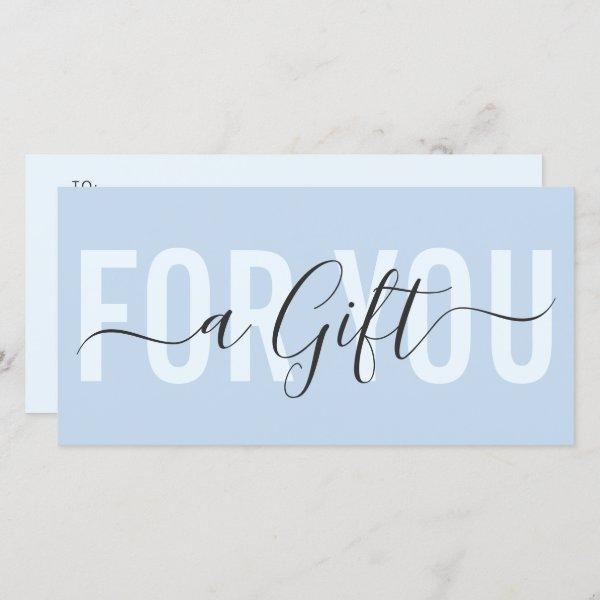 Elegant Modern Simple Typography Gift Certificate
