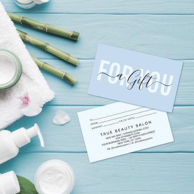 Elegant Modern Simple Typography Gift Certificate