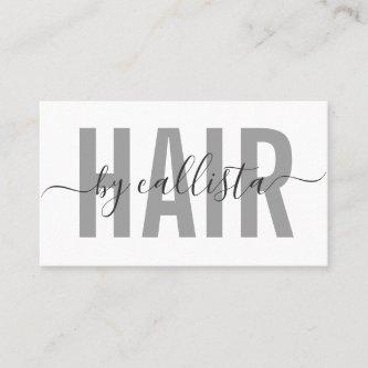 Elegant Modern Simple Typography Hair Stylist
