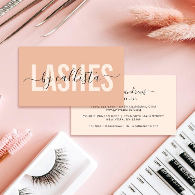 Elegant Modern Simple Typography Lashes Business C