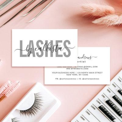 Elegant Modern Simple Typography Lashes