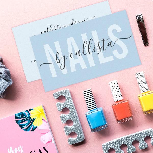 Elegant Modern Simple Typography Nail Artist Busin
