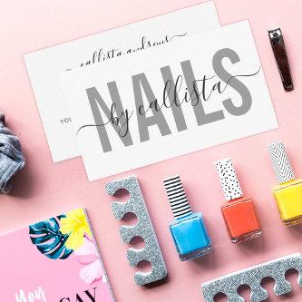 Elegant Modern Simple Typography Nail Artist
