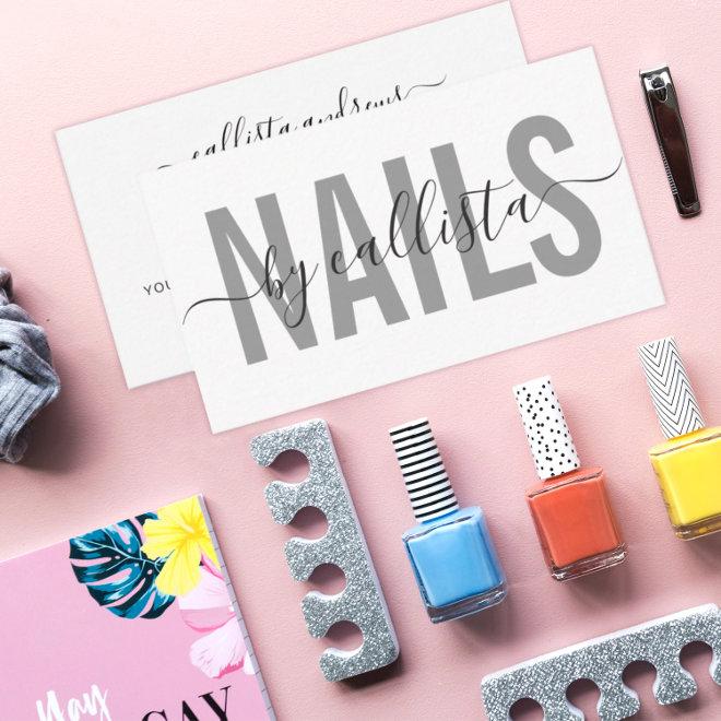 Elegant Modern Simple Typography Nail Artist