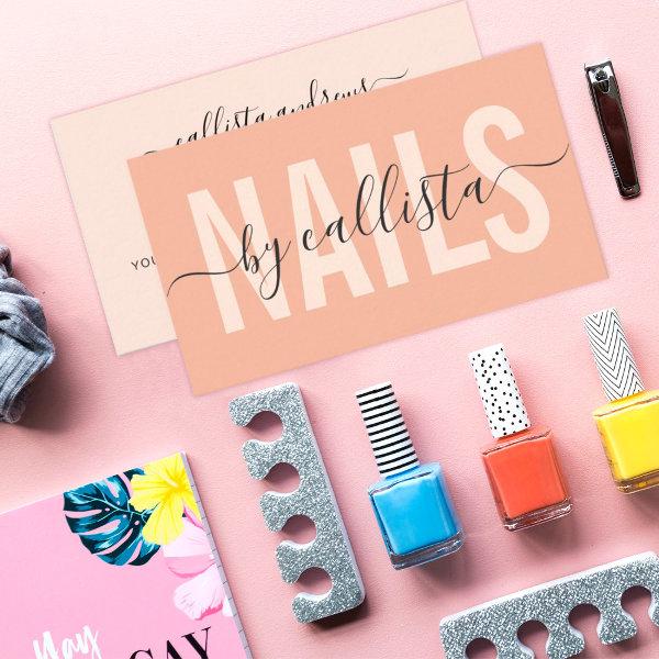 Elegant Modern Simple Typography Nail Artist