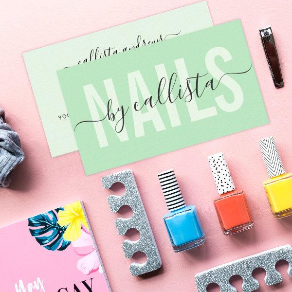 Elegant Modern Simple Typography Nail Artist