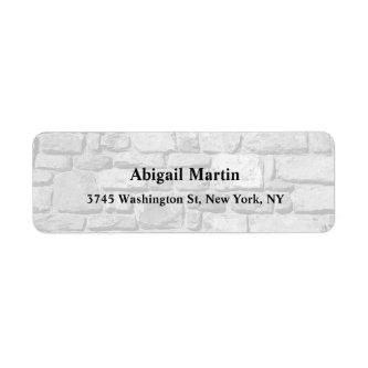 Elegant Modern Stone Wall Gray Professional Label