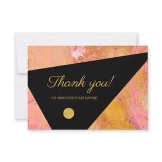 Elegant modern thank you business customer note