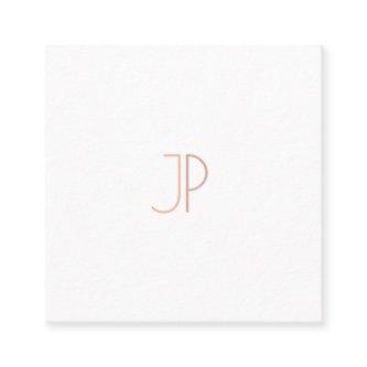 Elegant Modern Trendy Design Monogram Plain Luxury Square