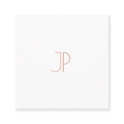 Elegant Modern Trendy Design Monogram Plain Luxury Square