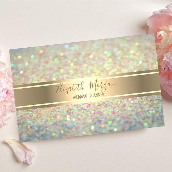 Elegant Modern Trendy Glitter Bokeh,Gold Stripe