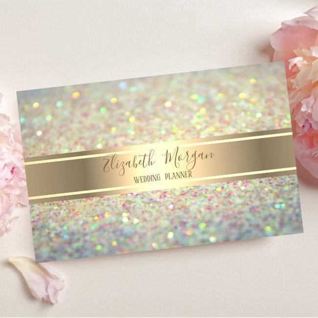 Elegant Modern Trendy Glitter Bokeh,Gold Stripe