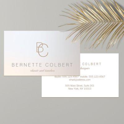 Elegant Modern Two Initial Monogram Professional 2