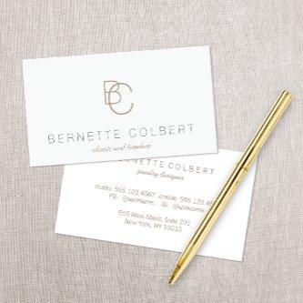 Elegant Modern Two Initial Monogram Professional