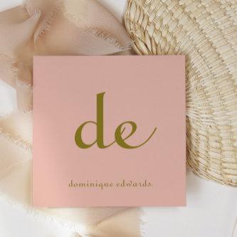Elegant Modern Unique Blush Pink Cosmetics Square